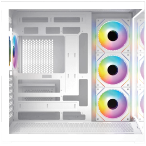 Sonic Areion V208R ATX Gaming Case – White (4x ARGB Fan)