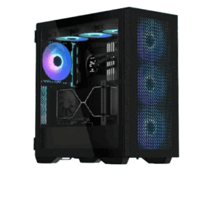 Sonic H7 ATX ARGB Gaming Case (4x ARGB Fans) – Black