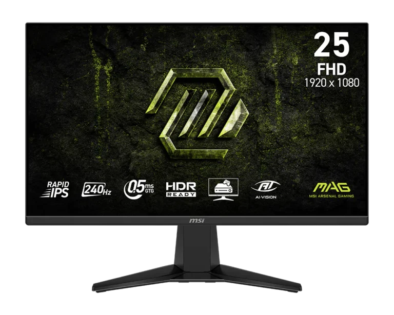 MSI MAG 255F X24, 25″ (1920×1080) FHD 240Hz 0.5ms, Rapid IPS Gaming Monitor
